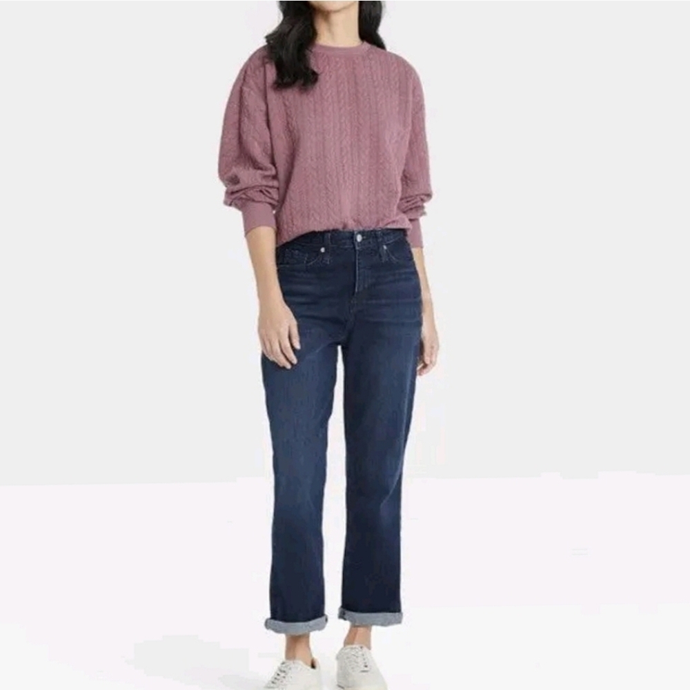 a new day Mauve Quilted Sweater XS